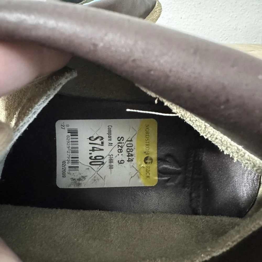 True Religion Sand Colored Leather Suede Moccasin Chukka Boots Mens‎ Size 9 M